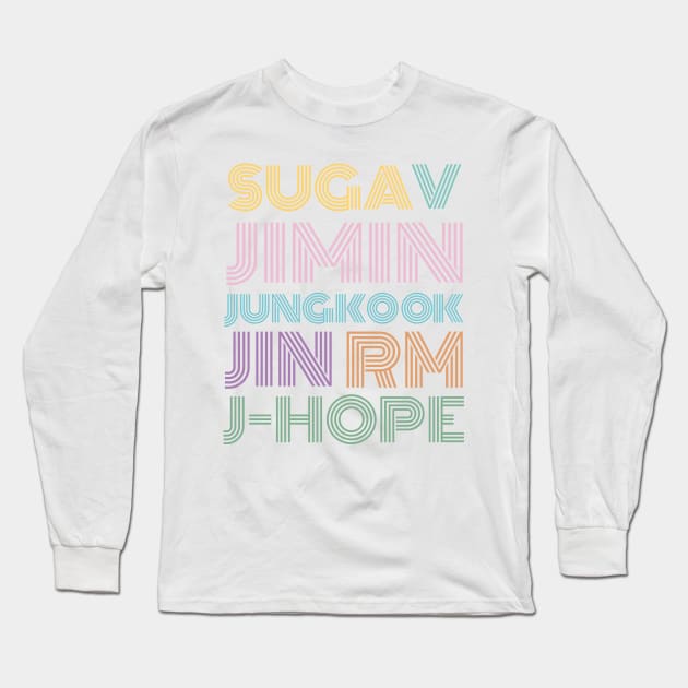 Bangtan names Long Sleeve T-Shirt by WacalacaW